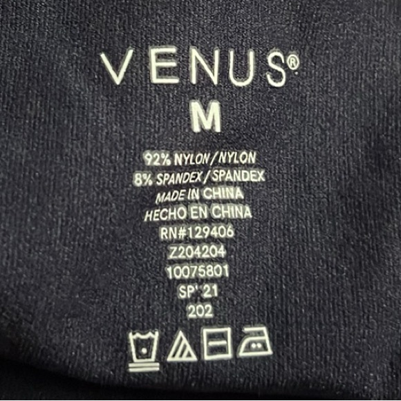 VENUS Navy Blue Mesh Short Sleeve Top M NWOT - Picture 8 of 8